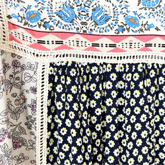 EUC Sundance Multi Patch Print Boho Peasant Dress - Picture 8 of 10